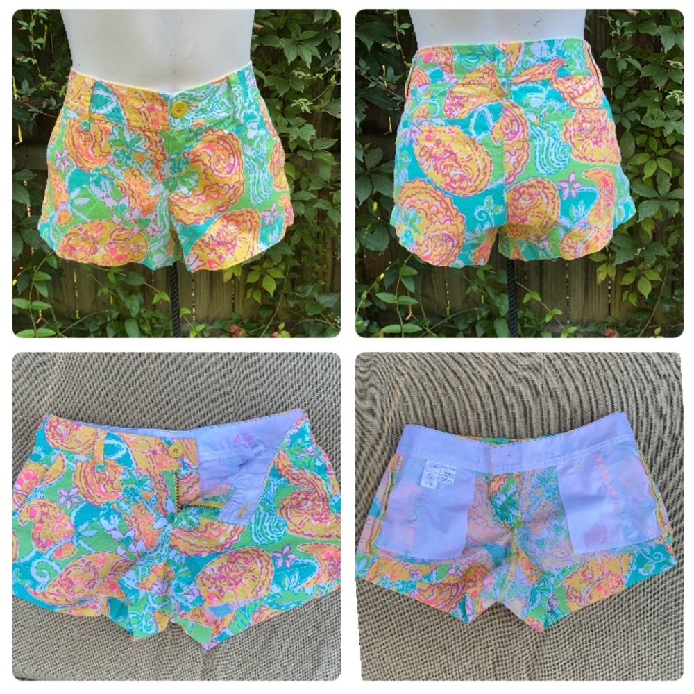 Lilly Pulitzer SugarTown WorldWide  Athletic Shorts size 4 - Picture 3 of 17